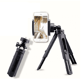 Mini Trip para Celular e Cmera  Suporte Ajustvel 360 para Live, Fotos e Vdeos, Porttil, Leve e Compacto